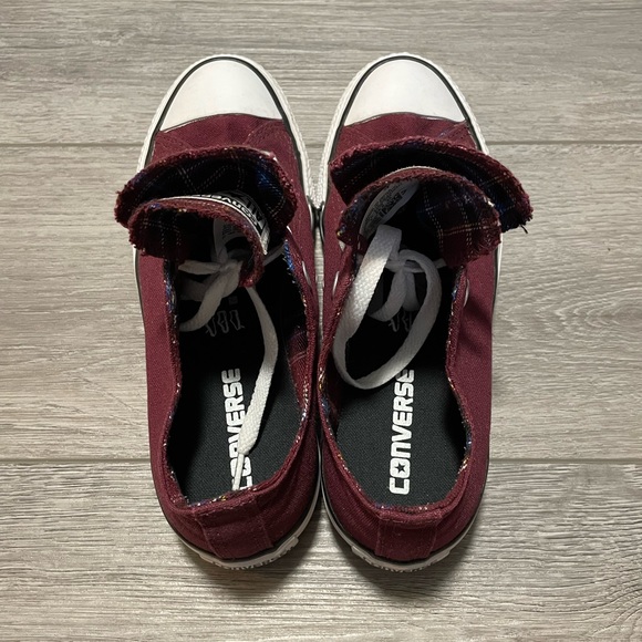 Maroon/Plaid Converse - Picture 4 of 8